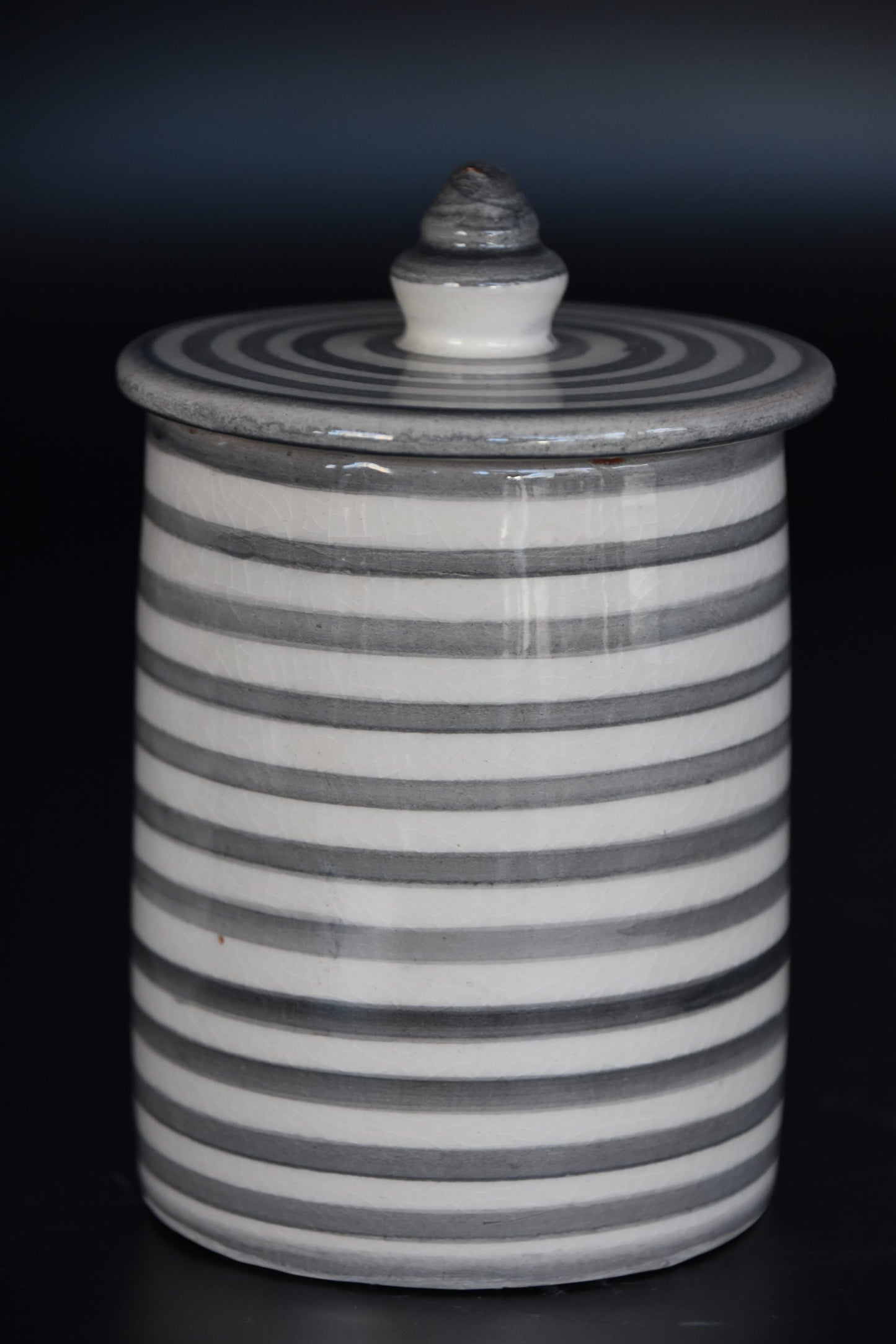 Boîte cylindrique Safi Gris&Blanc