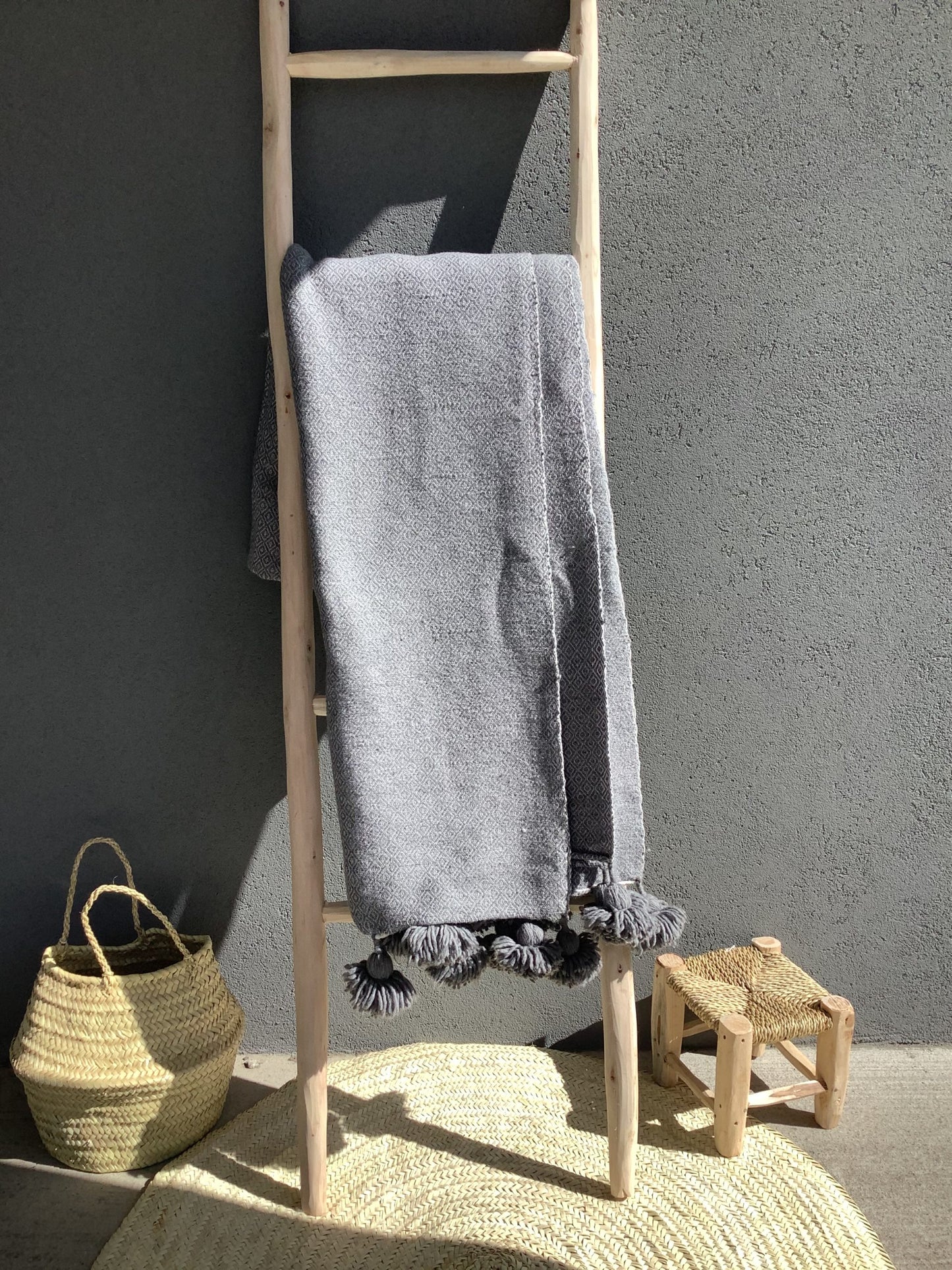 Plaid Jacquard Gris Foncé