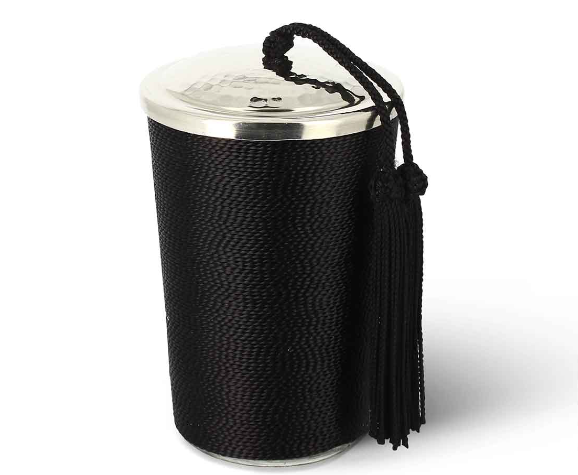 Bougie Sabra noire - couvercle Maillechort