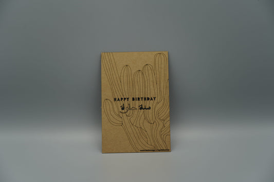 Carte HAPPY BIRTHDAY-CACTUS