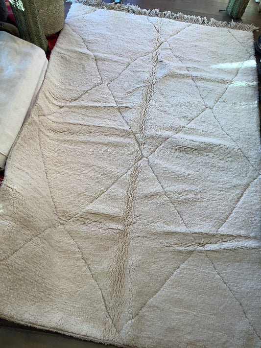 Tapis Beniouaraine Losanges Blanc G